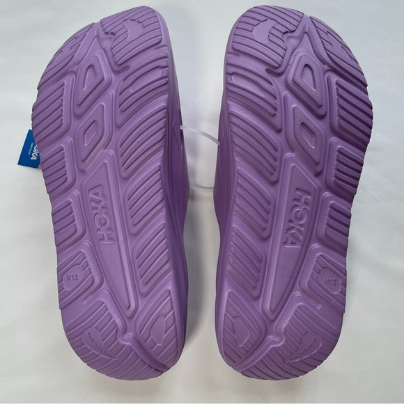 Hoka NWT Ora Recovery Slide 3 Violet Bloom Size M12 W14 - Picture 7 of 9